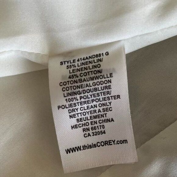 Anthropologie Cory Lynn Calter Dress White Linen Cotton Embroidery Fit Flare 2 - Picture 7 of 11